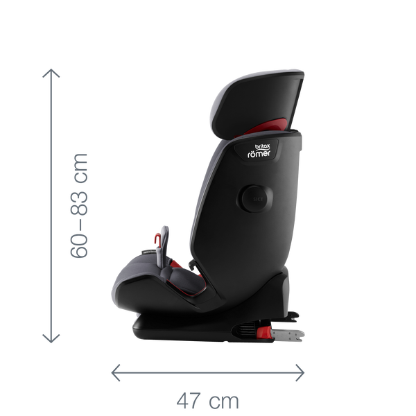 ADVANSAFIX IV R Dimension Images 2000x2000 Angle 01 - Britax Römer Advansafix IV R 9-36 kg kolor Moonlight Blue